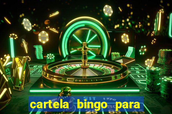 cartela bingo para cha de cozinha imprimir gratis