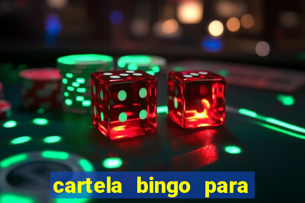 cartela bingo para cha de cozinha imprimir gratis