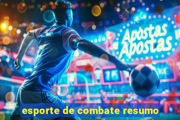 esporte de combate resumo