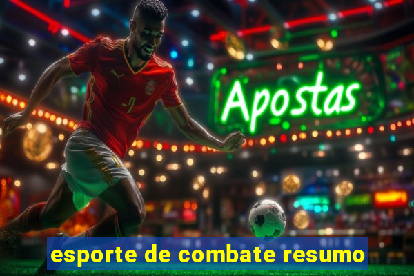 esporte de combate resumo