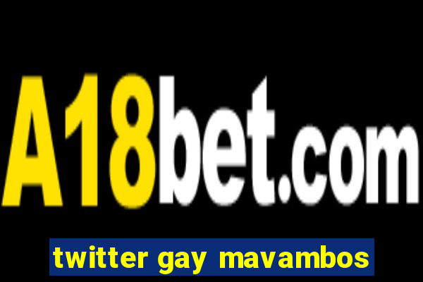 twitter gay mavambos