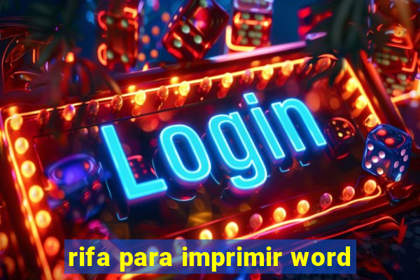 rifa para imprimir word