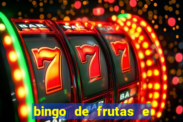 bingo de frutas e legumes para imprimir