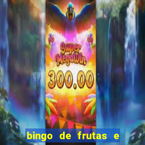 bingo de frutas e legumes para imprimir