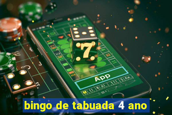 bingo de tabuada 4 ano