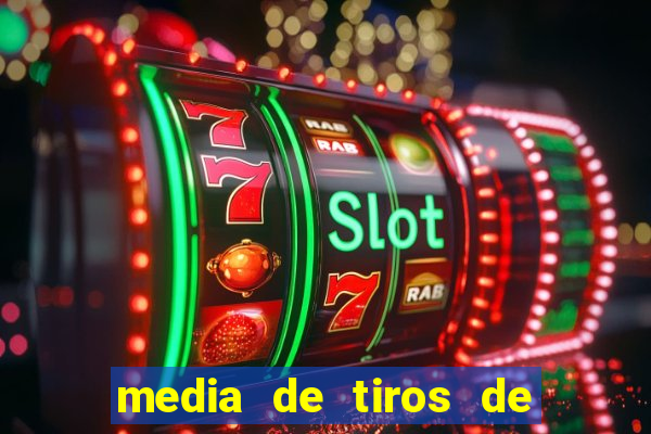 media de tiros de meta por jogo