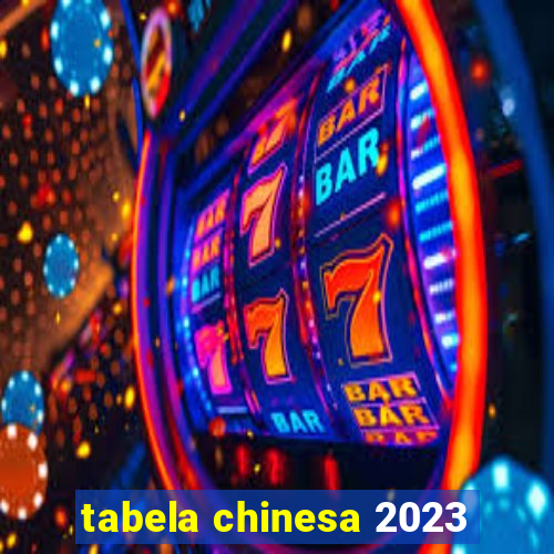 tabela chinesa 2023