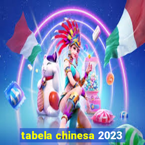 tabela chinesa 2023