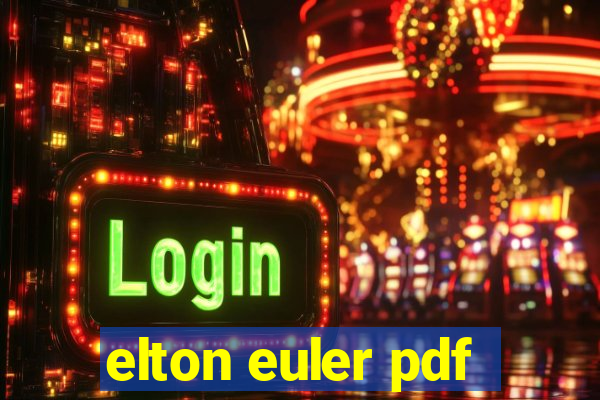 elton euler pdf