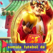 sumula futebol de campo word