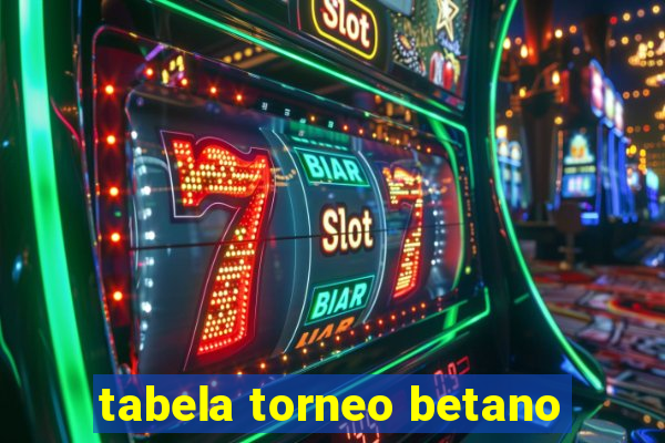 tabela torneo betano