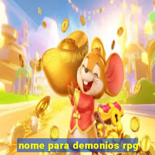 nome para demonios rpg