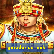 gerador de nick