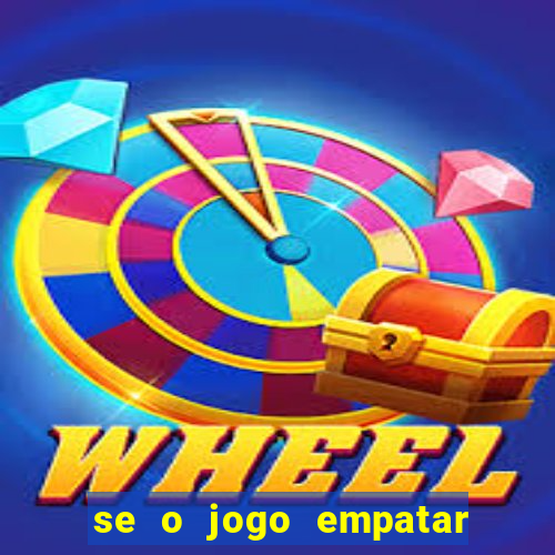 se o jogo empatar hoje quem ganha