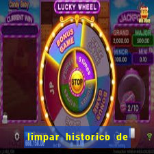 limpar historico de apostas bet365