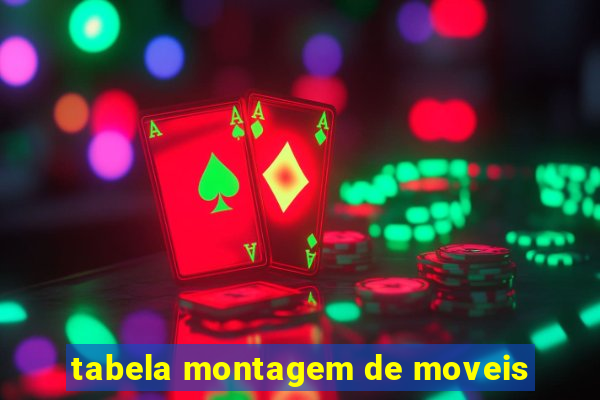 tabela montagem de moveis