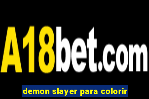 demon slayer para colorir