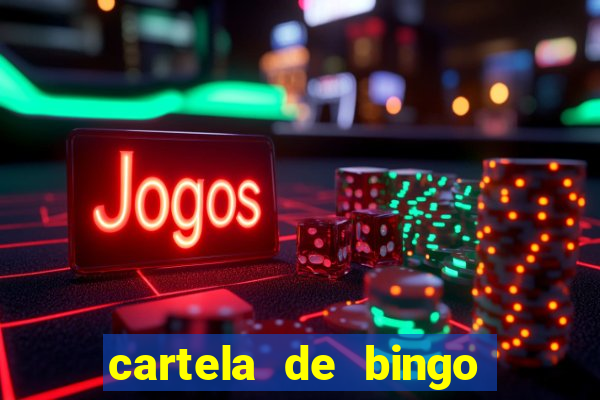 cartela de bingo cha de panela