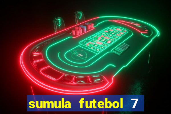 sumula futebol 7 society excel