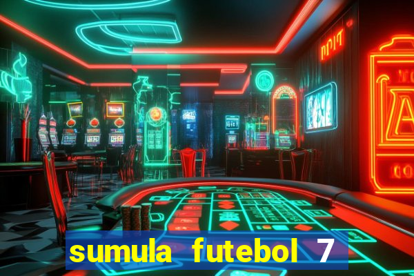 sumula futebol 7 society excel