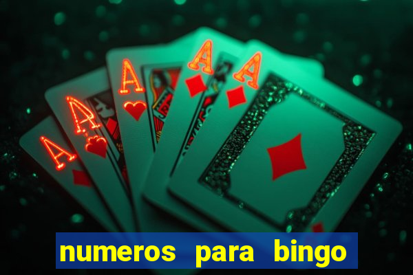 numeros para bingo de 1 a 90