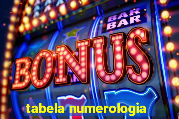 tabela numerologia