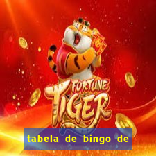 tabela de bingo de 1 a 100