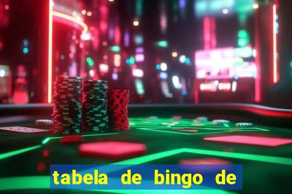 tabela de bingo de 1 a 100