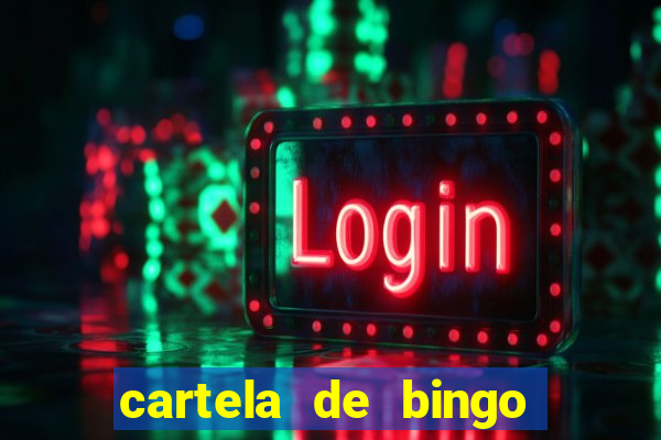 cartela de bingo cha de bebe